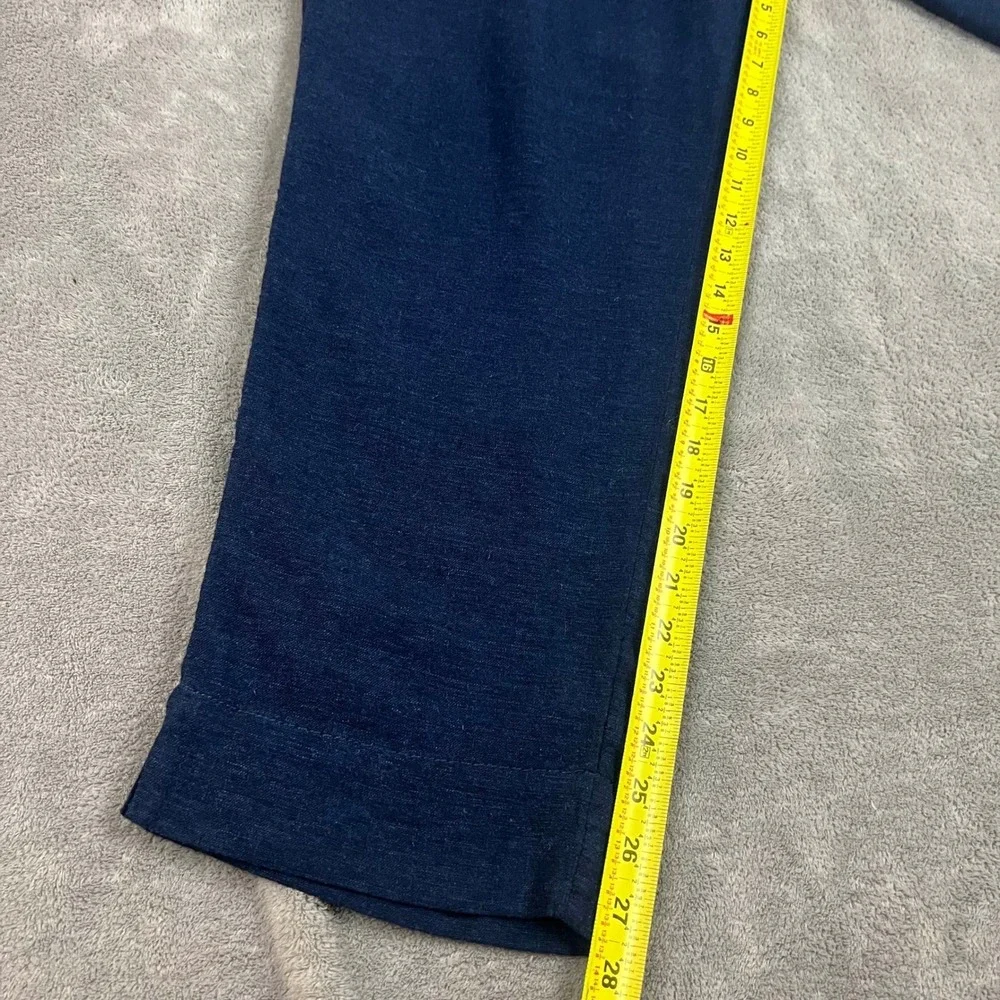 Banana Republic Tapered High Rise Trouser Pants Womens L Navy Blue NWT